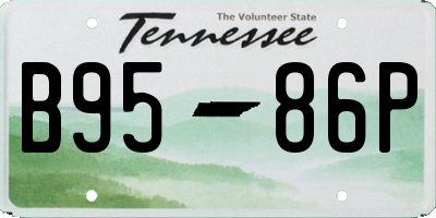 TN license plate B9586P
