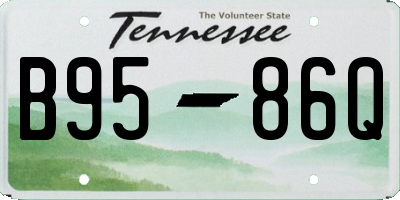 TN license plate B9586Q