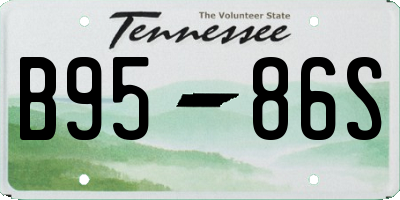 TN license plate B9586S