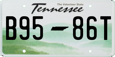 TN license plate B9586T