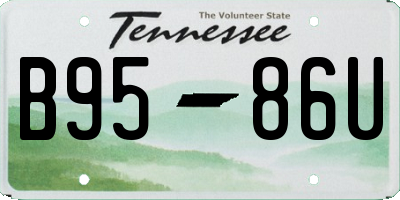 TN license plate B9586U