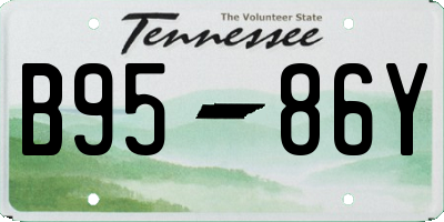 TN license plate B9586Y