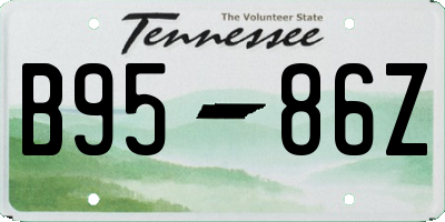 TN license plate B9586Z