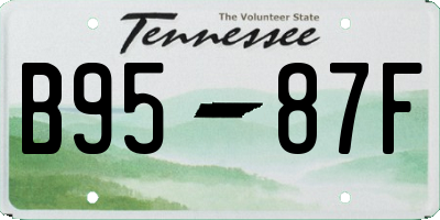 TN license plate B9587F