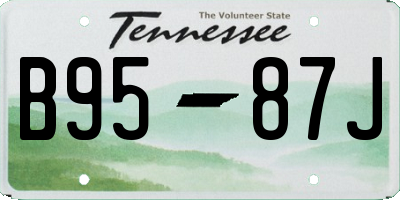 TN license plate B9587J