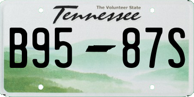 TN license plate B9587S