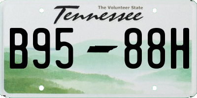 TN license plate B9588H