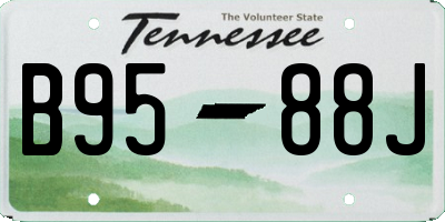 TN license plate B9588J