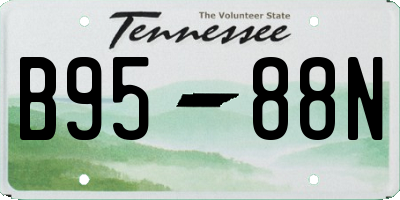 TN license plate B9588N