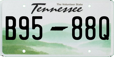 TN license plate B9588Q