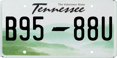 TN license plate B9588U