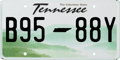 TN license plate B9588Y