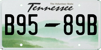 TN license plate B9589B