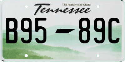 TN license plate B9589C