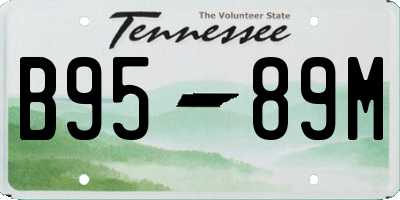 TN license plate B9589M