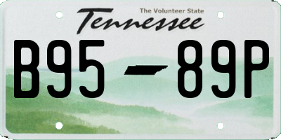 TN license plate B9589P