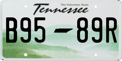 TN license plate B9589R