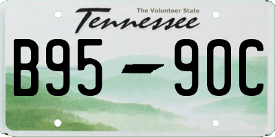 TN license plate B9590C
