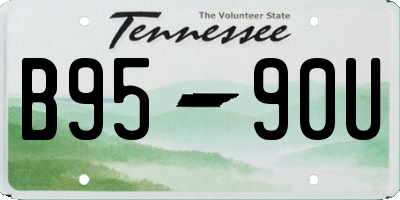 TN license plate B9590U