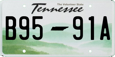 TN license plate B9591A