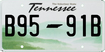 TN license plate B9591B