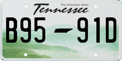 TN license plate B9591D