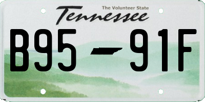 TN license plate B9591F