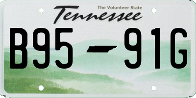 TN license plate B9591G