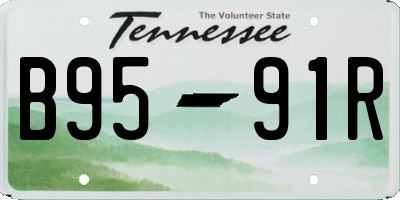 TN license plate B9591R