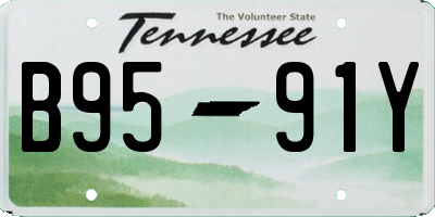 TN license plate B9591Y