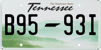 TN license plate B9593I