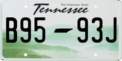 TN license plate B9593J