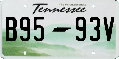 TN license plate B9593V