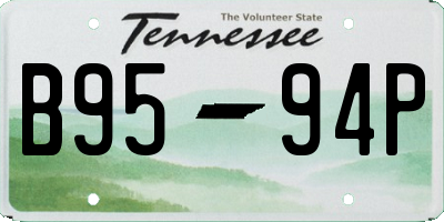 TN license plate B9594P