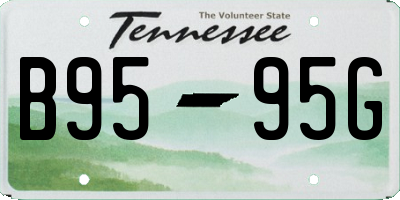 TN license plate B9595G