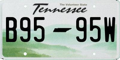 TN license plate B9595W