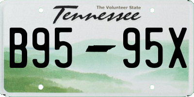TN license plate B9595X