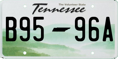 TN license plate B9596A