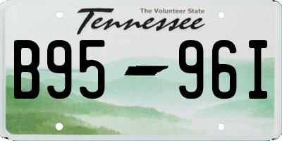 TN license plate B9596I