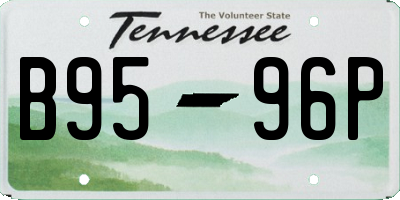 TN license plate B9596P