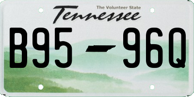 TN license plate B9596Q