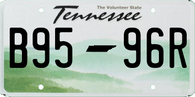TN license plate B9596R