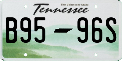 TN license plate B9596S