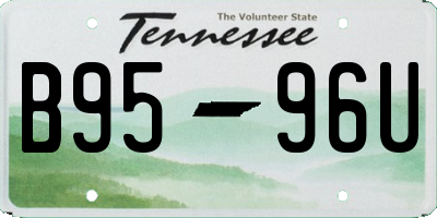 TN license plate B9596U
