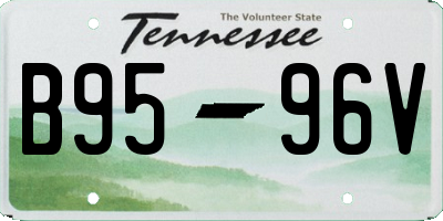 TN license plate B9596V