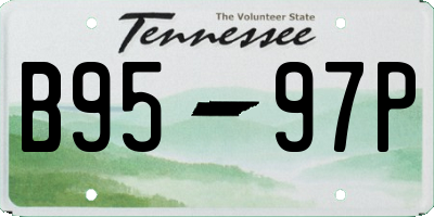 TN license plate B9597P