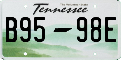TN license plate B9598E