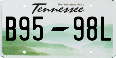 TN license plate B9598L