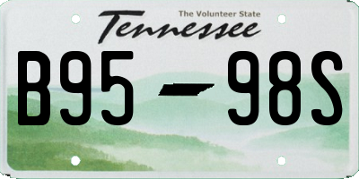 TN license plate B9598S