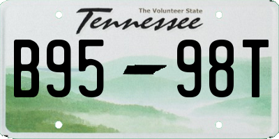 TN license plate B9598T